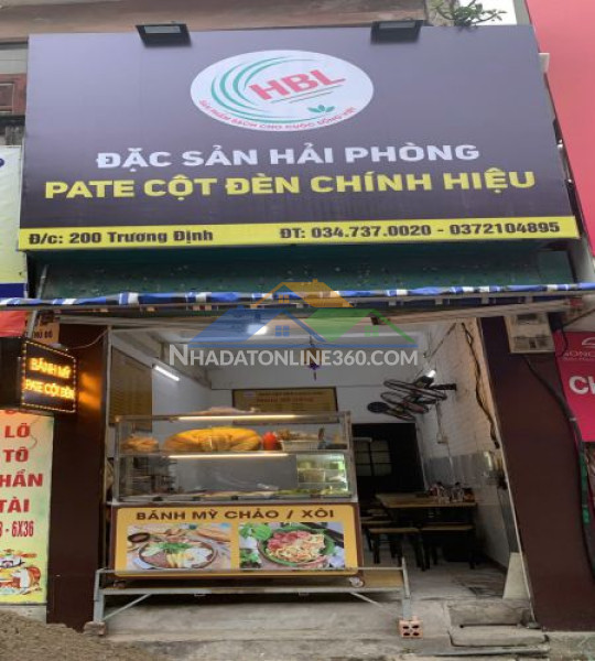 Sang nhượng mặt bằng 200a trương định – gần chợ, khu dân cư đông, phố ăn uống