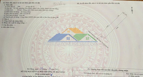 Cần bán đất kiệt trước nhà 5m đường trần đình tri - gần biển