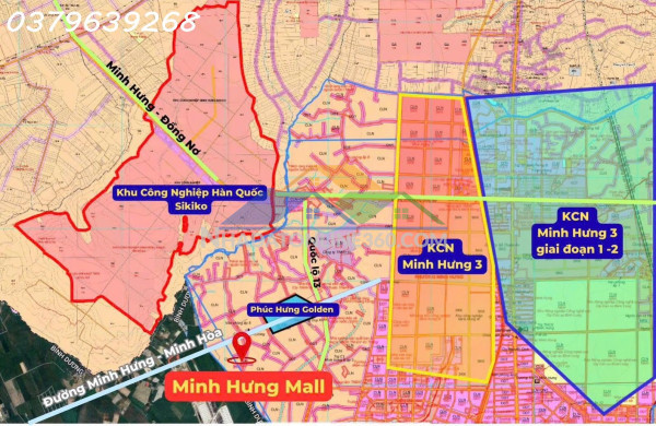 Bán đất giá rẻ-  có thổ cư- sổ sẵn- gần kcn minh hưng- giá chỉ từ 595tr