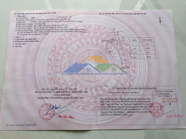 Đất đẹp – giá đầu tư  - cần bán 2 lô đất tại xã ea bar, huyện buôn đôn, tỉnh đắk lắk