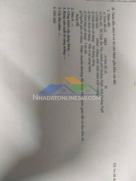 Đất đẹp – giá đầu tư  - cần bán lô đất tại   xã tịnh ấn tây, thành phố quảng ngãi, tỉnh quảng ngãi