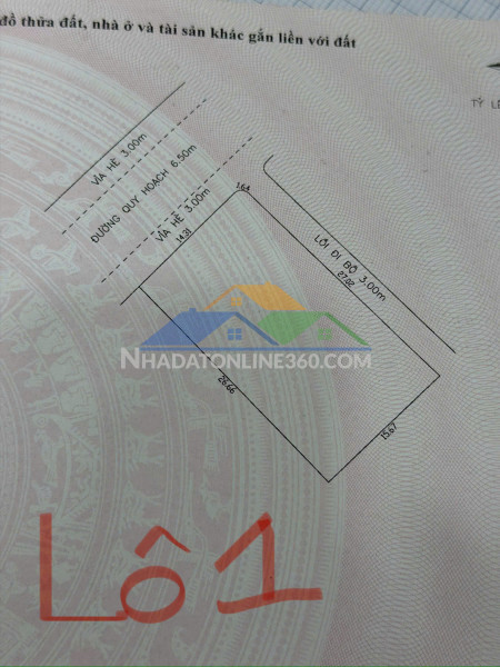 Chào bán lô đất dệp đường hoà minh 30. khu a1 phương trang, hòa khánh, đà nẵng giá : 8ty 050tr tl