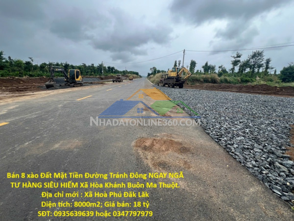 Bán 8 xào đất mặt tiền đường tránh đông ngay ngã tư hàng siêu hiếm xã hòa khánh buôn ma thuột