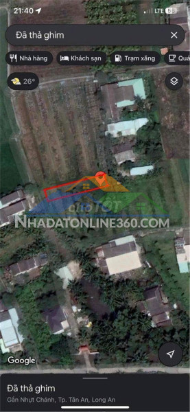 Đất chính chủ - mặt tiền đường đt 832 xã nhựt chánh , huyện bến lức, long an