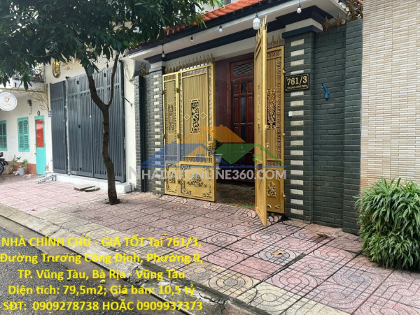 Nhà chính chủ - giá tốt tại 761/3, đường trương công định, phường 9, tp. vũng tàu, bà rịa - vũng tàu