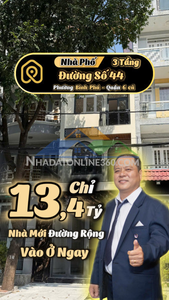 ???? nhà 4 tầng mới – mặt tiền đường 44 – bình phú 2 – giá 13,4 tỷ - tìm nhà phố