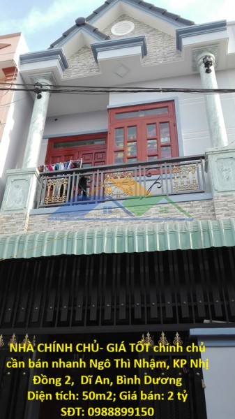 Nhà chính chủ- giá tốt chính chủ cần bán nhanh ngô thì nhậm,...