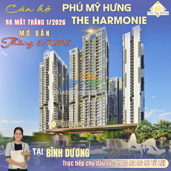 Phú mỹ hưng mở bán dự án căn hộ tại bình dương - the harmonie phú mỹ hưng. giá hấp dẫn để an cư