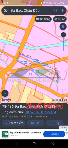 Chị chủ gởi bán 2ha5 60m mt ql56 sẳn 900 thổ cư , đã đăng ký lên 5000tc .