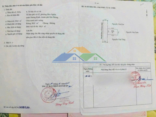 Bán đất mặt đường thể nhân – hòa nghĩa – dương kinh  ngang 7m hiếm – gần đường 402 – giá đầu tư zalo 0567 222 555