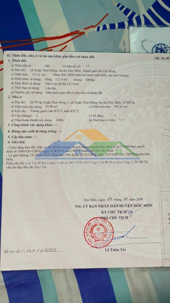 Cần bán nhanh khách sạn đang kinh doanh tốt tại hóc môn, tp hồ...