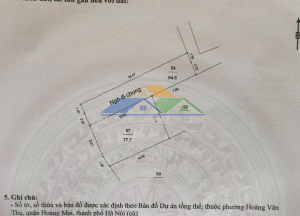 Bán đất ngõ hoàng mai sđcc 78m2, mặt tiền 10.1m, 180 triệu/m
