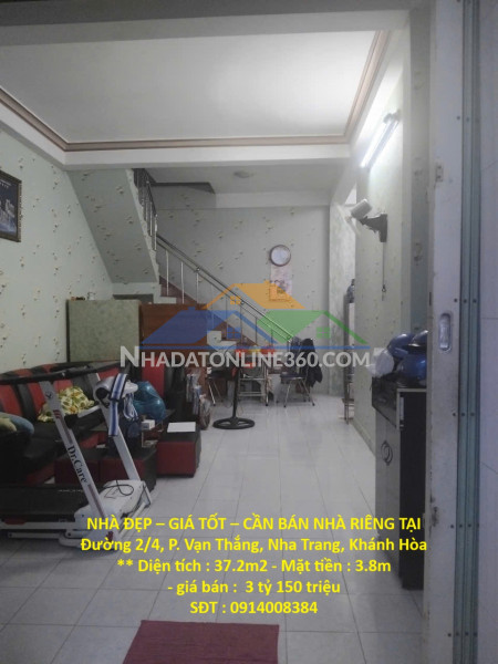 Nhà đẹp – giá tốt – cần bán nhà riêng tại đường 2/4, p. vạn thắng, nha trang, khánh hòa