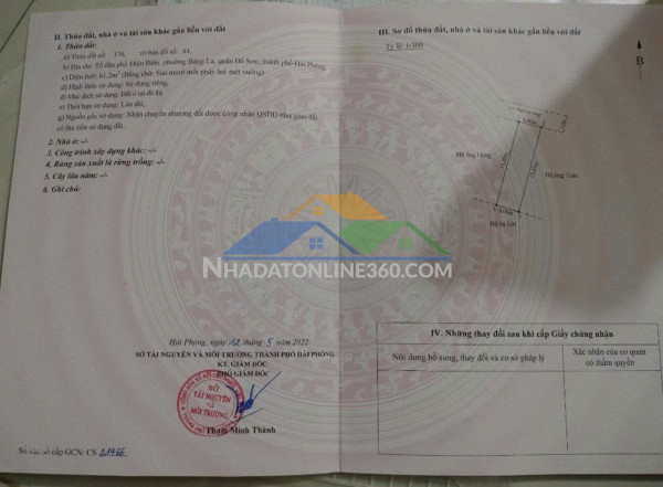 Chính chủ bán đất gần chợ bàng la – 61.2m² – ngõ 4m ô tô – giá chỉ 7xx triệu  zalo 0567 222 555