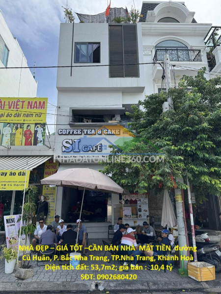 Nhà đẹp – giá tốt –cần bán nhà  mặt tiền  đường cù huân, p. bắc nha trang, tp.nha trang, khánh hoà