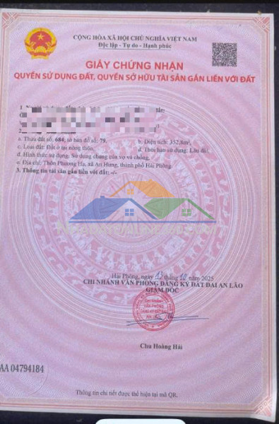Siêu hót - chính chủ bán đất an lão, hải phòng - gần kcn cầu khuể - giá tốt đầu tư chỉ 761 triệu