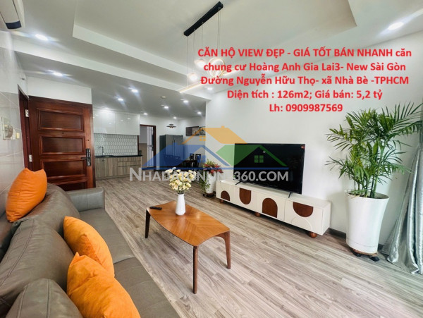 Căn hộ view đẹp - giá tốt bán nhanh căn chung cư hoàng anh gia lai3- new sài gòn huyện nhà bè, tphcm