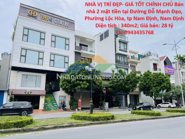 Nhà vị trí đẹp- giá tốt chính chủ bán nhà 2 mặt tiền tại tp nam định, tỉnh nam định