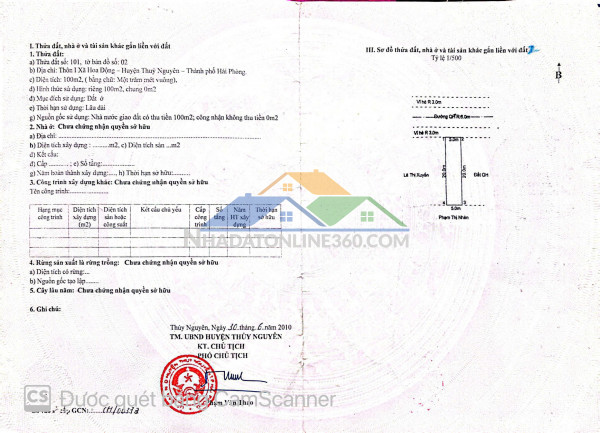 Bán đất 100m2 chung cư huê, hoa động, thuỷ nguyên - giá: 4,x tỷ