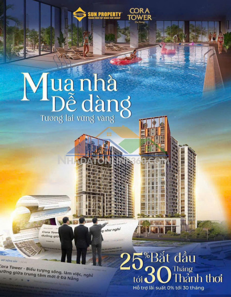 Với 2.6 tỷ bạn đã sở hữu căn hộ cao cấp thuộc dự án cora tower hòa xuân trung tâm mới tp đà nẵng .