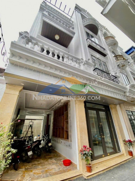 Nhà thiên lôi, 87m 4 tầng, gara ô.tô, đẹp như mới giá 6.9 tỉ, gần ngã 4 phúc tăng