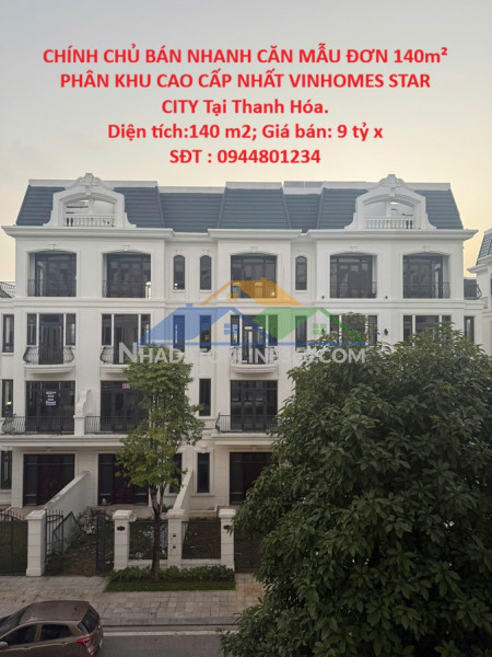 Chính chủ bán nhanh căn mẫu đơn 140m² phân khu cao cấp nhất...