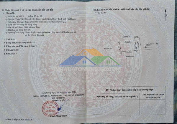 Bán đất hữu bằng kiến thụy 56,2m2 – ngõ ô tô – giá rẻ tầm tiền  zalo 0567 222 555