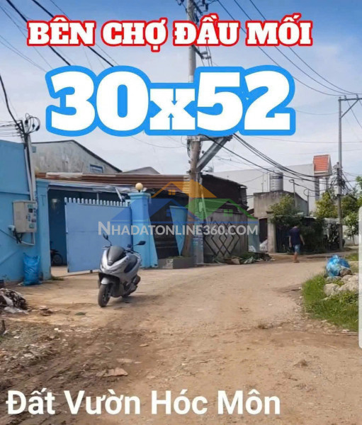 Đất vườn siêu đẹp (30x52) – gần chợ đầu mối hóc môn –...