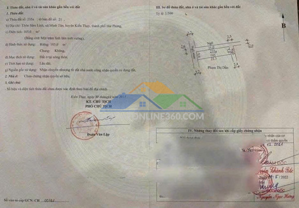Lô góc 105m² 3 mặt thoáng – tuyến 2 gần tl362 – giá 2,1x tỷ hiếm quỹ đất  zalo 0567 222 555
