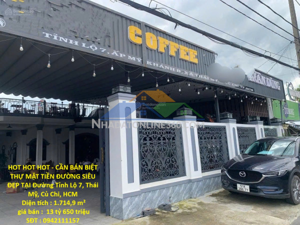 Hot hot hot - cần bán biệt thự mặt tiền đường siêu đẹp tại đường tỉnh lộ 7, thái mỹ, củ chi, hcm
