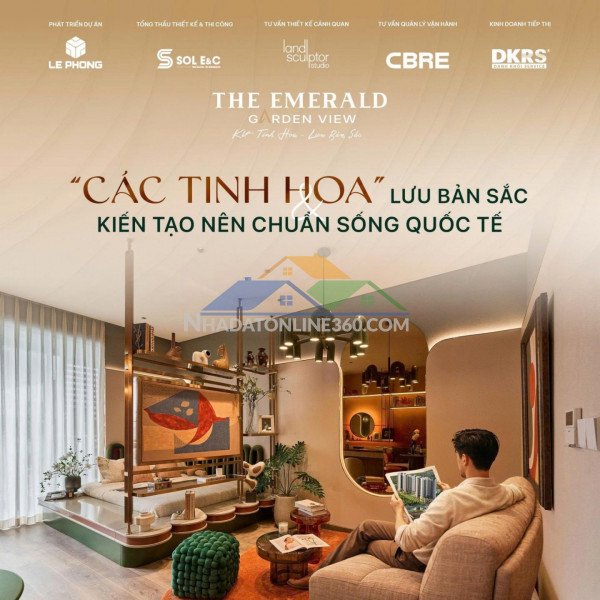 The emerald garden view căn hộ hang sang chỉ 7tr/ tháng 54m2 đáng mua nhất view chuẩn sống xanh
