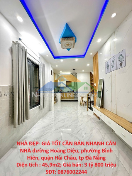 Nhà đẹp- giá tốt cần bán nhanh căn nhà vị trí trung tâm quận hải châu, tp đà nẵng