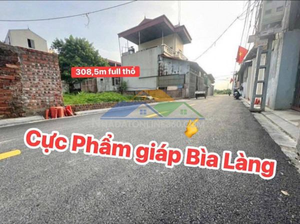 Đất bìa làng, bắc hồng, 308m2, mt>11m, nở hậu, 2 ô tô, thông 20.98 tỷ, đông anh.