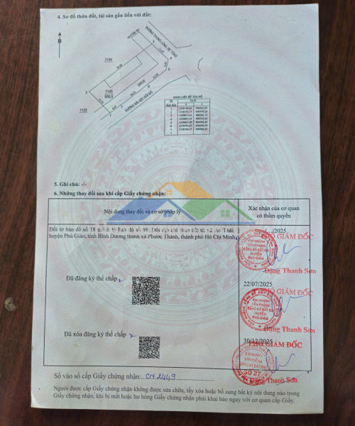 Bán đất lô góc dt: 599,5m2 sẵn sổ giá cực tốt tại – 507, xã an thái, huyện phú giáo, bình dương