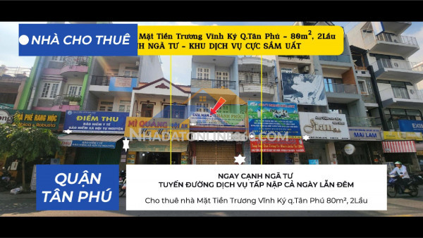 Cho thuê nhà mặt tiền trương vĩnh ký q.tân phú 80m², 2lầu -...