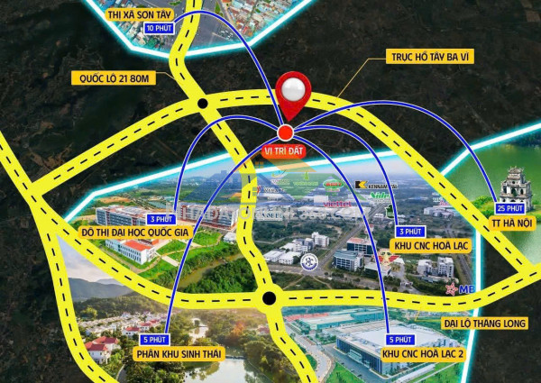 Đất phú cát,  đầu tư - tâm điểm công nghệ cao hòa lạc, vị...