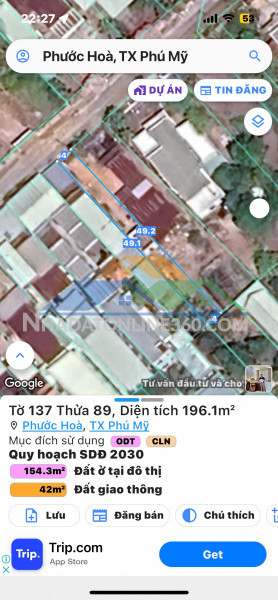 Chủ bán 3100mv 28m mặt tiền nhựa xuyên mộc