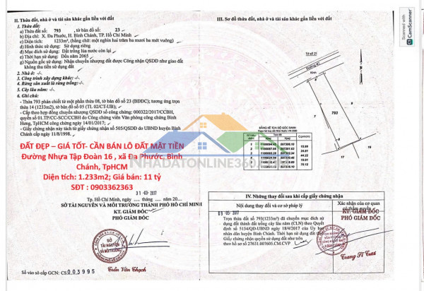 Đất đẹp – giá tốt- cần bán lô đất mặt tiền  đường nhựa tập đoàn 16 , xã đa phước, bình chánh, tphcm