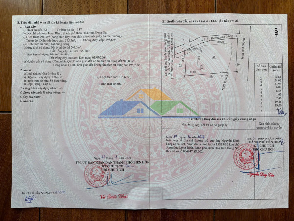 Bán gấp lô đất 2 mặt tiền đường giao thông, vị trí đẹp tại biên hòa,đồng nai