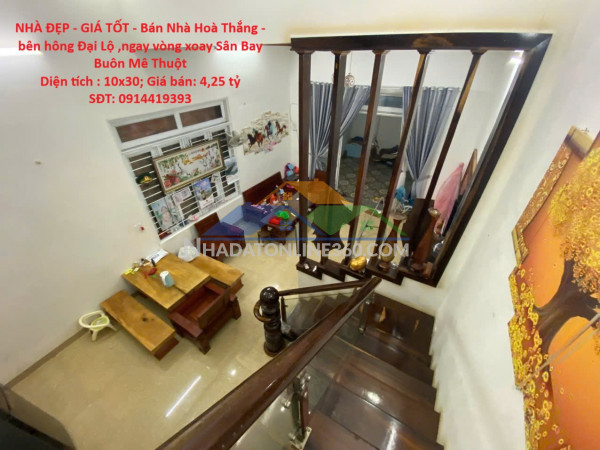 Nhà đẹp - giá tốt - bán nhà hoà thắng - bên hông đại lộ ,ngay vòng xoay sân bay buôn mê thuột