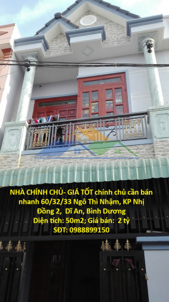 Nhà chính chủ- giá tốt chính chủ cần bán nhanh ngô thì nhậm,...
