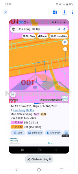 Bán nhà tiền tỉnh lộ 52 hoà long tam long hcm