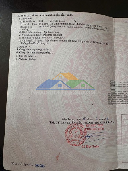 ► bán đất vĩnh phương – 2.000m² – giá 3,5 tỷ