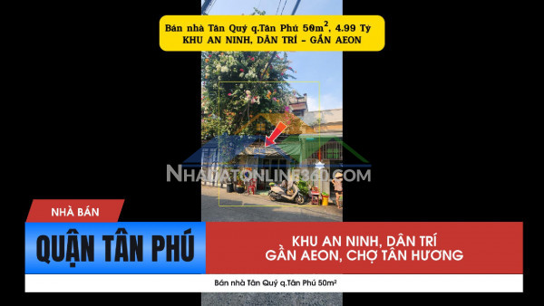 Bán nhà độc lập q.tân phú 78m², 2tầng, 7.19tỷ - gần ngã tư tân sơn nhì
