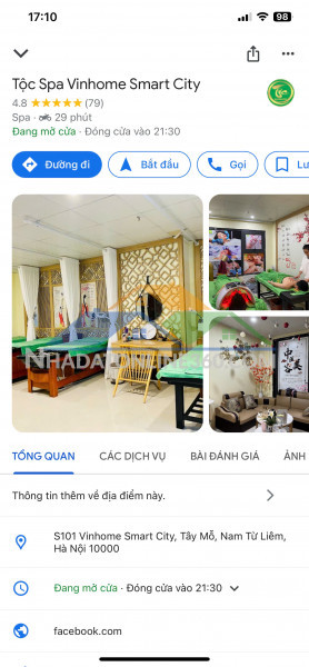 Sang nhượng home spa hoạt động 5 năm dưỡng sinh & chăm sóc da ở chung cư vinhome smart tây mỗ