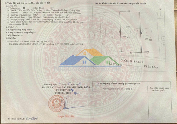 Bán đất mặt tiền đường chính  hà khẩu phường tuần châu quảng ninh