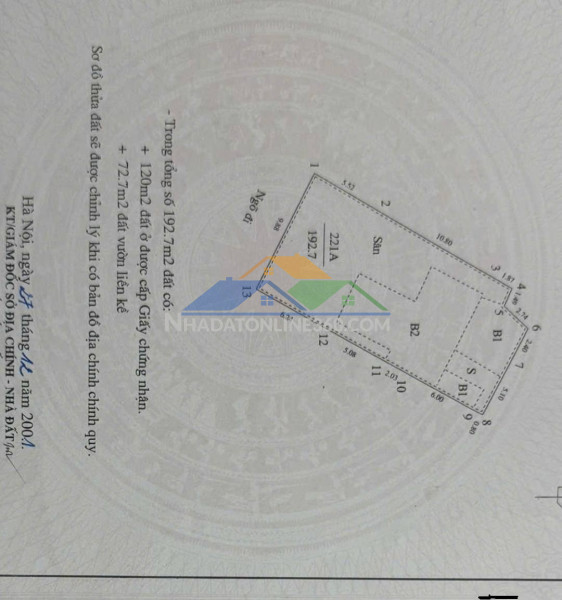 Bán đất xây căn nhà dòng tiền cho thuê phố kim ngưu, 124 triệu*193m2