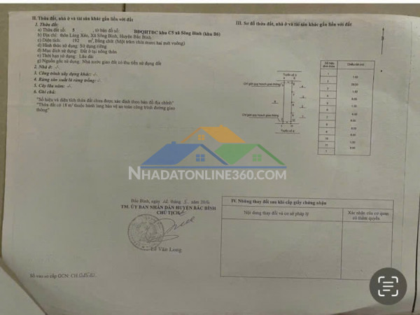 Đất đẹp – giá đầu tư  - cần bán lô đất  tại thị trấn lương sơn, huyện bắc bình, bình thuận