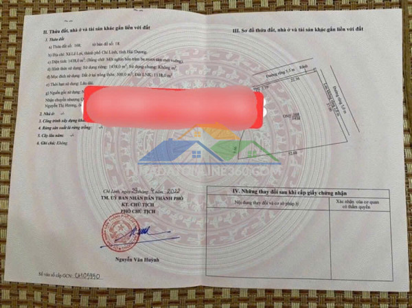 Bán siêu phẩm lô đất lê lợi - phường trần hưng đạo - chí linh - tp hải phòng