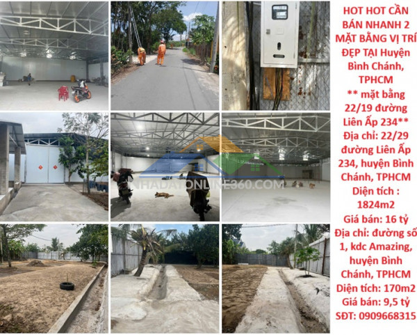 Hot hot cần bán nhanh 2 mặt bằng vị trí đẹp tại huyện bình...